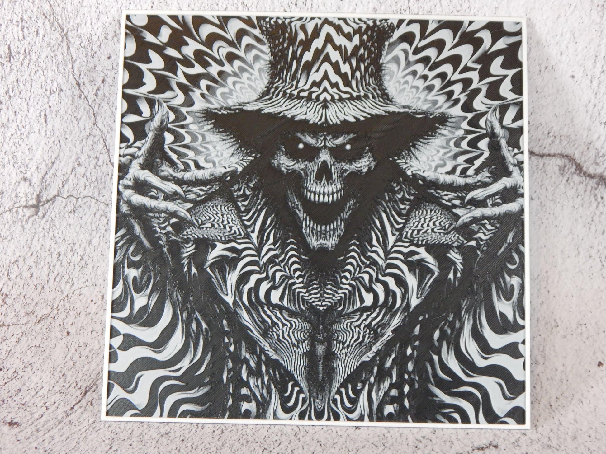 Skullcrow | Visual Illusion | 3D Printed Art | Hueforge | Free Shipping