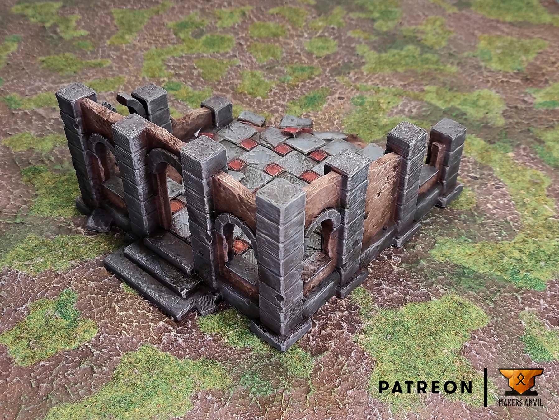 House Ruins | Tabletop Gaming & Diorama Scenery Terrain | 28mm to 32mm Scale | 3D Printed | Makers Anvil | Free Shipping