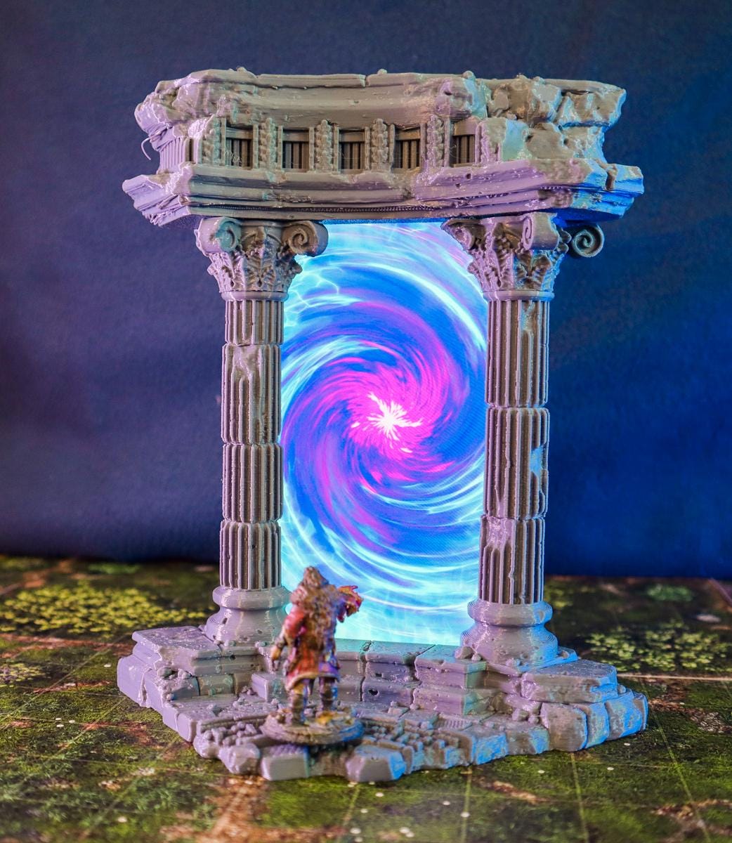 Calling Portals = Shattered Tholos | Tabletop Gaming Terrain | 28mm to 32mm Scale | 3D Printed | Free Shipping