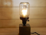 Rustic Canning Jar Lamp Reclaimed Pine & Cedar Fence Wood - Free Shipping!