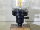 Rustic Canning Jar Lamp Reclaimed Pine & Cedar Fence Wood - Free Shipping!