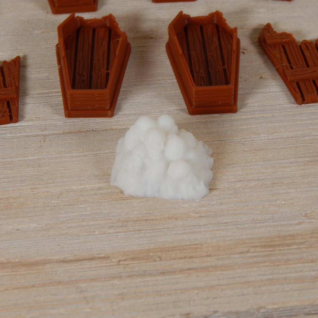 Wooden Coffin Set Tabletop Gaming & Diorama 3D Printed Free Shipping!