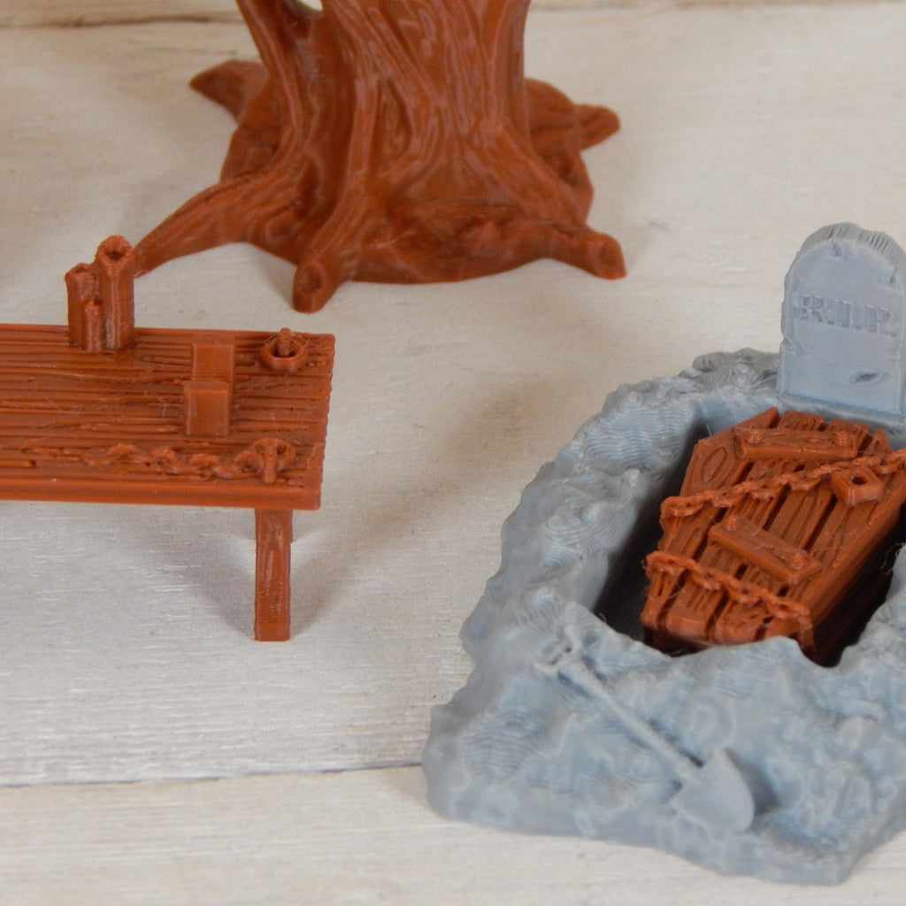 Gravedigger's Shack Set Tabletop Gaming & Diorama 3D Printed Free Shipping!