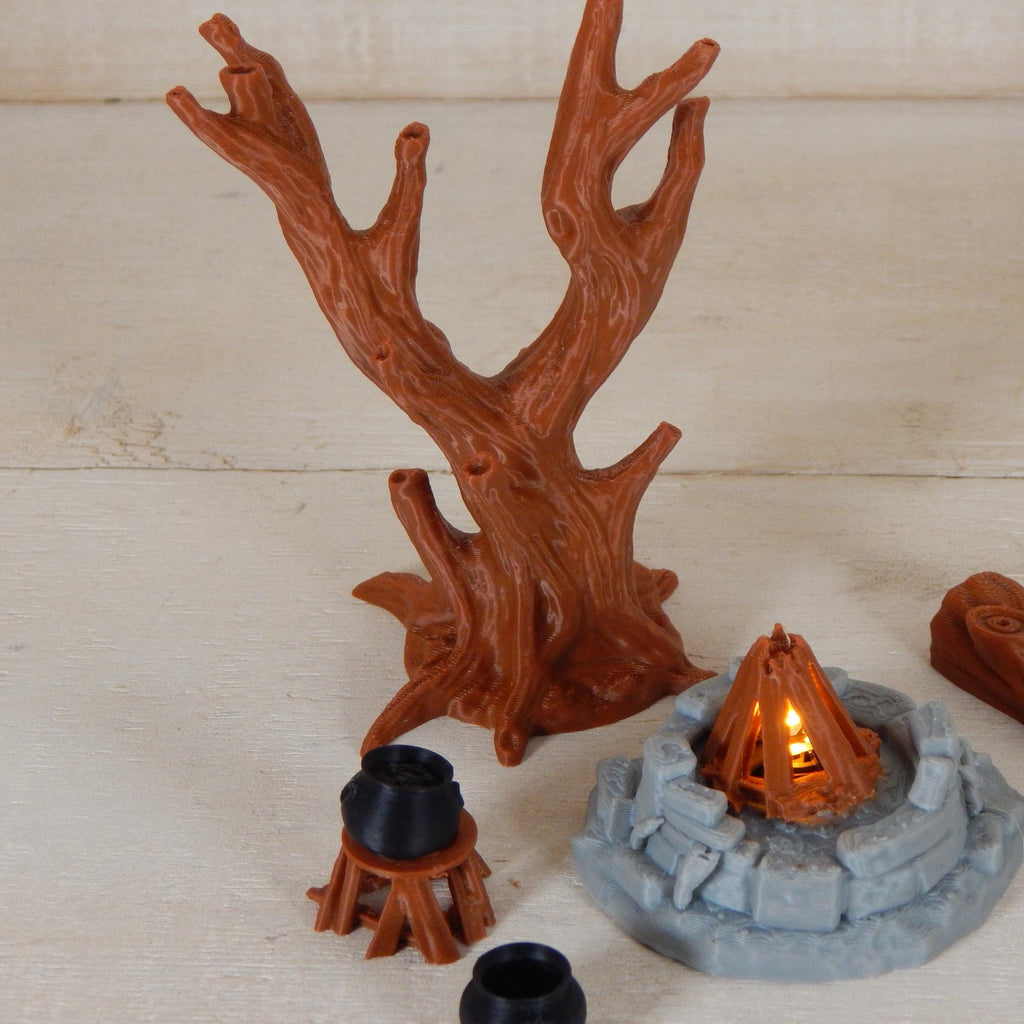 Campfire Set Tabletop Gaming & Diorama 3D Printed Free Shipping!