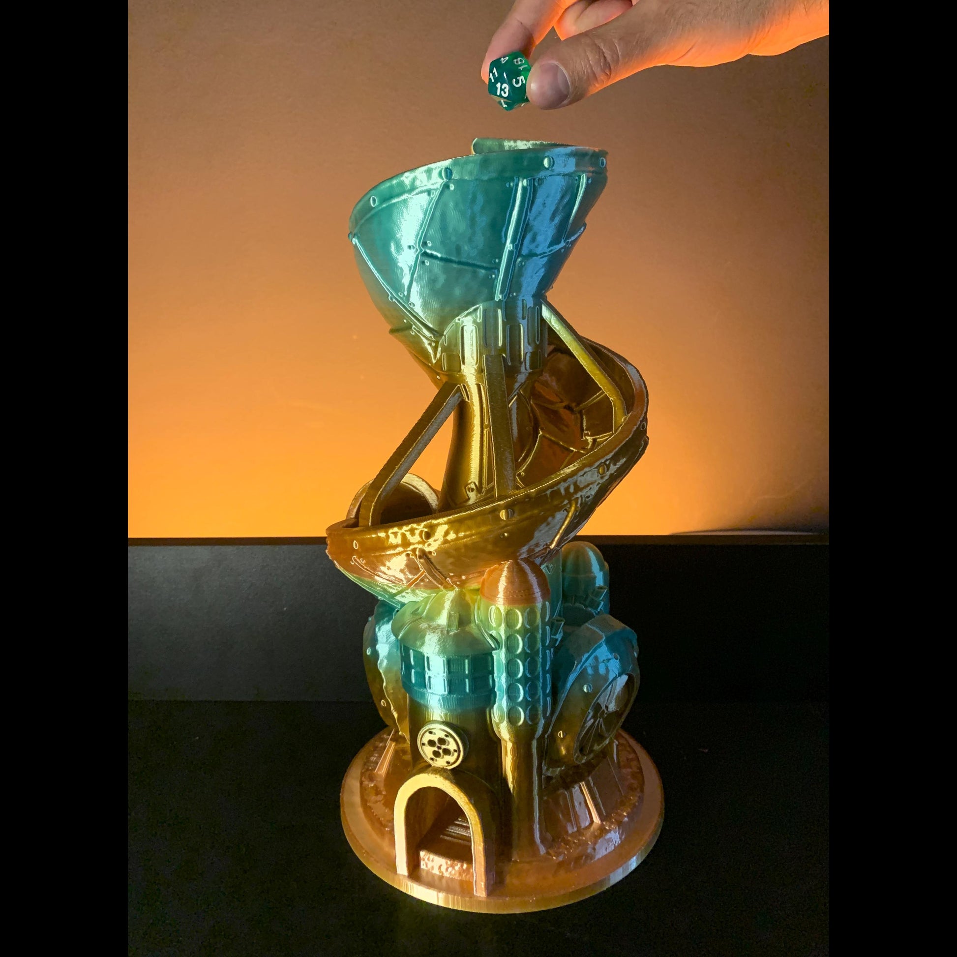 Dice Randomizer #2 Dice Tower 3D Printed Bonus Dice Set Free Shipping!