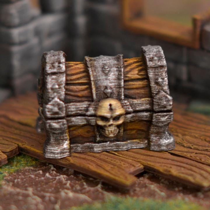 Dungeon Chests | Tabletop Gaming & Diorama Scenery Terrain | 28mm to 32mm Scale | 3D Printed | Makers Anvil | Free Shipping
