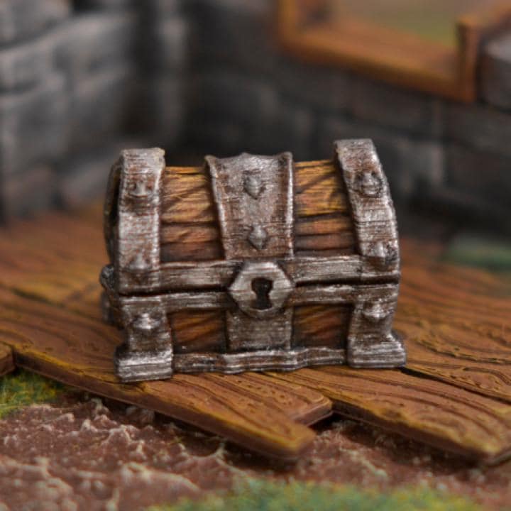 Dungeon Chests | Tabletop Gaming & Diorama Scenery Terrain | 28mm to 32mm Scale | 3D Printed | Makers Anvil | Free Shipping