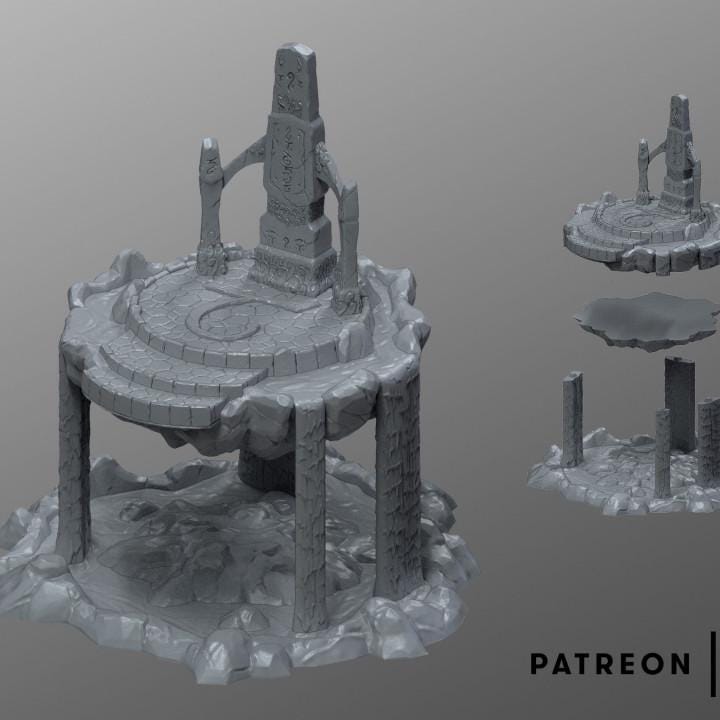 Elven Floating Island | Tabletop Gaming & Diorama Scenery Terrain | 28mm to 32mm Scale | 3D Printed | Makers Anvil | Free Shipping