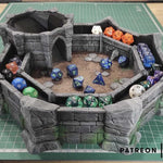 Dice Tower and Tray Set | Tabletop Gaming & Diorama Scenery Terrain | 28mm to 32mm Scale | 3D Printed | Makers Anvil | Free Shipping