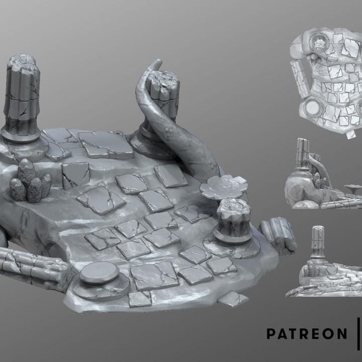 Sunken Temple | Tabletop Gaming & Diorama Scenery Terrain | 28mm to 32mm Scale | 3D Printed | Makers Anvil | Free Shipping