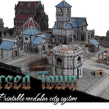 Cursed Town | Full Set | Tabletop Gaming & Diorama Scenery Terrain | 28mm to 32mm Scale | 3D Printed | Makers Anvil | Free Shipping