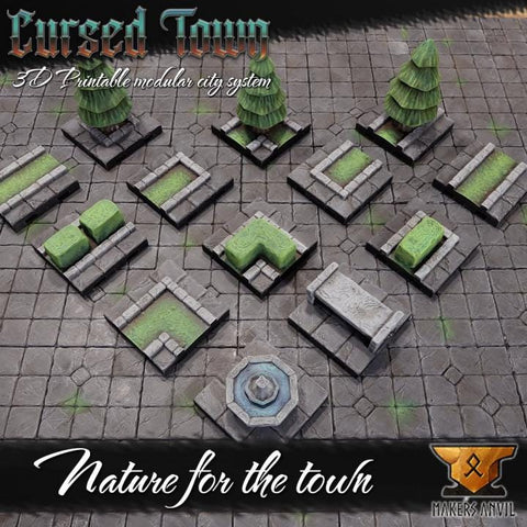 Cursed Town | Expansion Pack #1 | Tabletop Gaming & Diorama Scenery Terrain | 28mm to 32mm Scale | 3D Printed | Makers Anvil | Free Shipping