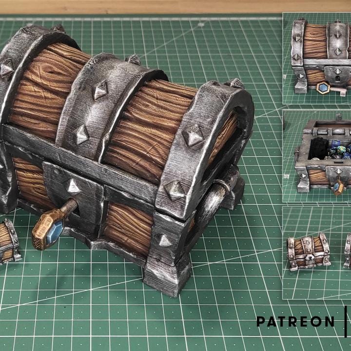 Dungeon Chest #1 | Tabletop Gaming & Diorama Scenery Terrain | 28mm to 32mm Scale | 3D Printed | Makers Anvil | Free Shipping