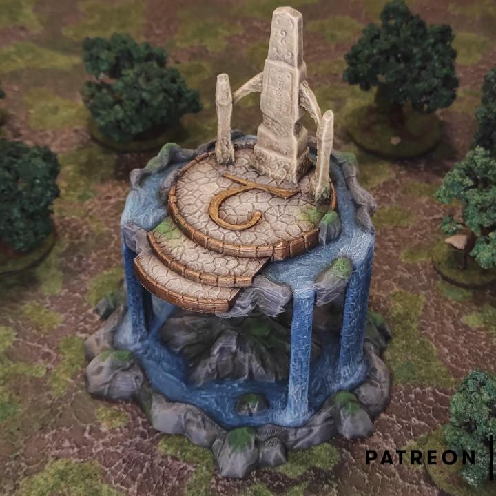 Elven Floating Island | Tabletop Gaming & Diorama Scenery Terrain | 28mm to 32mm Scale | 3D Printed | Makers Anvil | Free Shipping