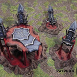 Dark Elves Floating Island | Tabletop Gaming & Diorama Scenery Terrain | 28mm to 32mm Scale | 3D Printed | Makers Anvil | Free Shipping