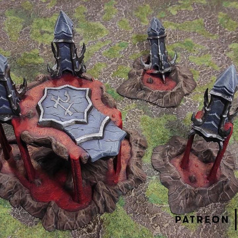 Dark Elves Floating Island | Tabletop Gaming & Diorama Scenery Terrain | 28mm to 32mm Scale | 3D Printed | Makers Anvil | Free Shipping