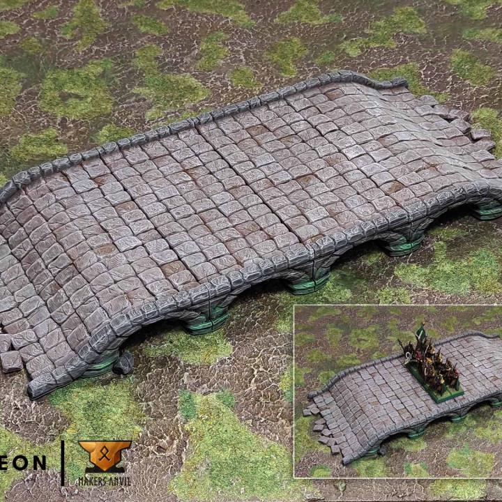 Modular Bridges Set | Tabletop Gaming & Diorama Scenery Terrain | 28mm to 32mm Scale | 3D Printed | Makers Anvil | Free Shipping