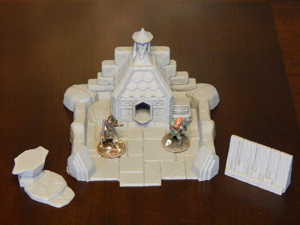Dwarf Settlement | Full Set | Tabletop Gaming & Diorama Scenery Terrain | 28mm to 32mm Scale | 3D Printed | Makers Anvil | Free Shipping