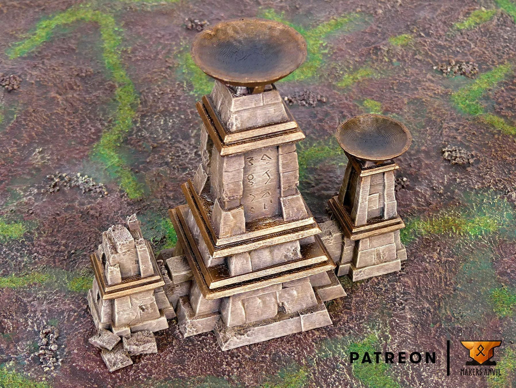 Ancient Ruins | Tabletop Gaming & Diorama Scenery Terrain | 28mm to 32mm Scale | 3D Printed | Makers Anvil | Free Shipping