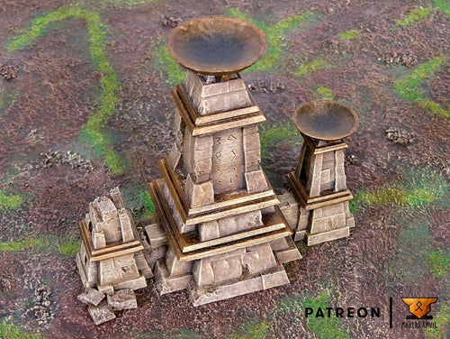 Ancient Ruins | Tabletop Gaming & Diorama Scenery Terrain | 28mm to 32mm Scale | 3D Printed | Makers Anvil | Free Shipping