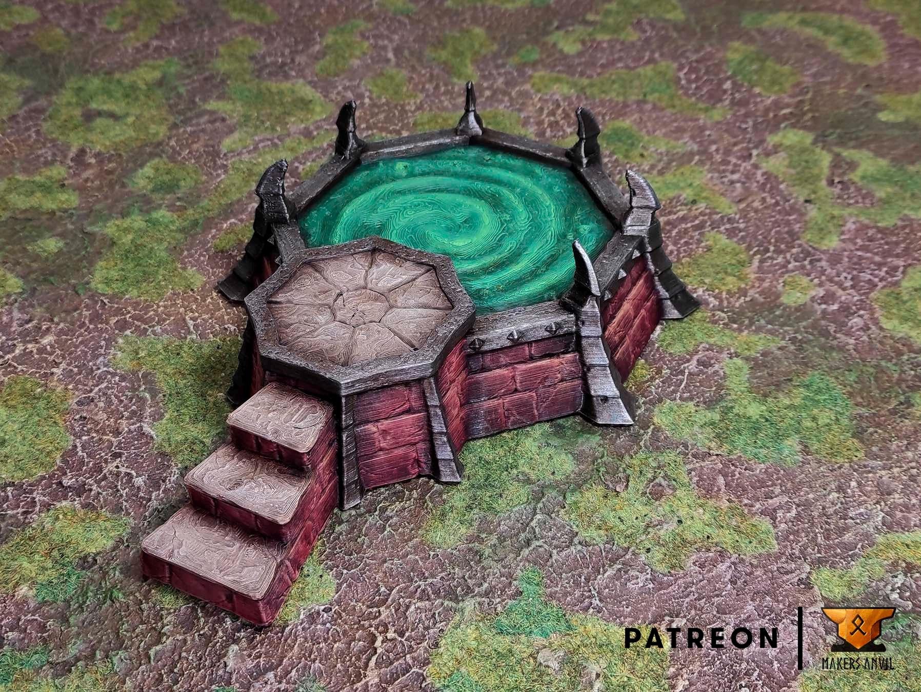 Demonic Emplacement | Tabletop Gaming & Diorama Scenery Terrain | 28mm to 32mm Scale | 3D Printed | Makers Anvil | Free Shipping