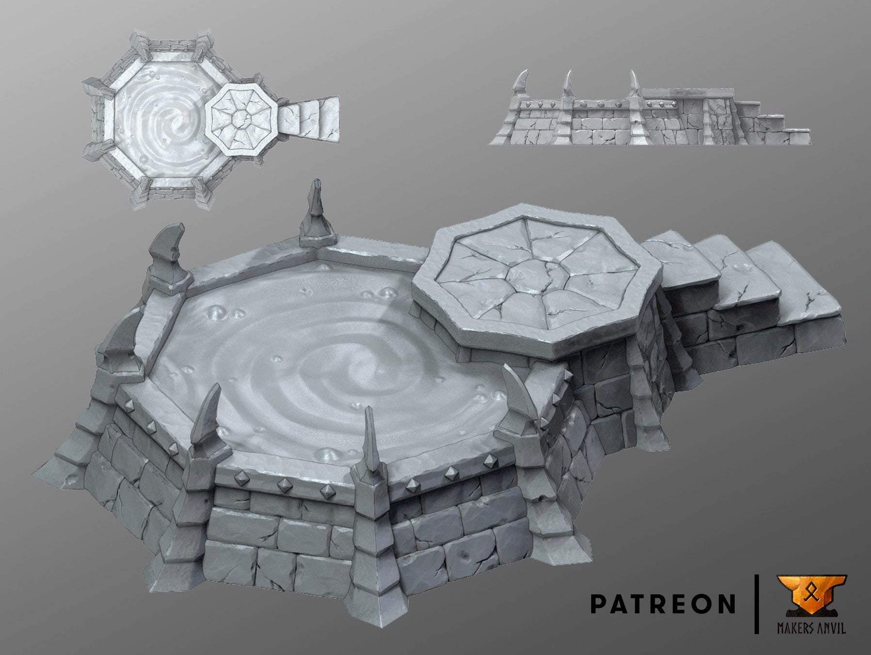 Demonic Emplacement | Tabletop Gaming & Diorama Scenery Terrain | 28mm to 32mm Scale | 3D Printed | Makers Anvil | Free Shipping