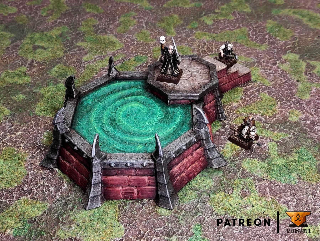 Demonic Emplacement | Tabletop Gaming & Diorama Scenery Terrain | 28mm to 32mm Scale | 3D Printed | Makers Anvil | Free Shipping