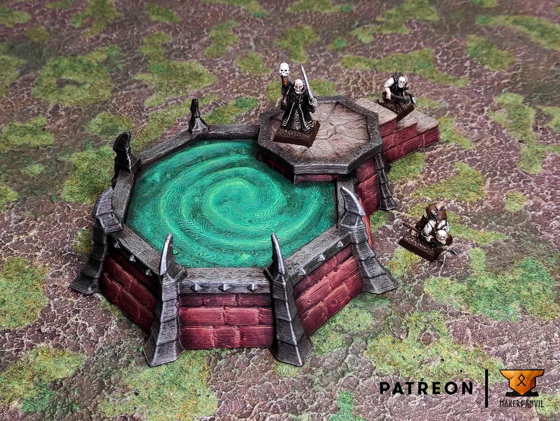 Demonic Emplacement | Tabletop Gaming & Diorama Scenery Terrain | 28mm to 32mm Scale | 3D Printed | Makers Anvil | Free Shipping