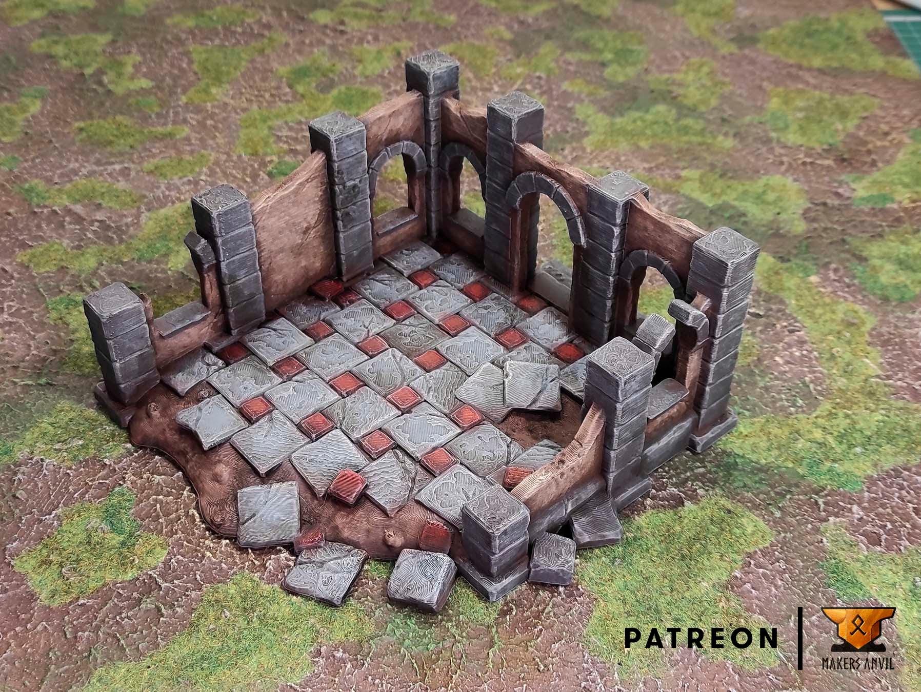 House Ruins | Tabletop Gaming & Diorama Scenery Terrain | 28mm to 32mm Scale | 3D Printed | Makers Anvil | Free Shipping