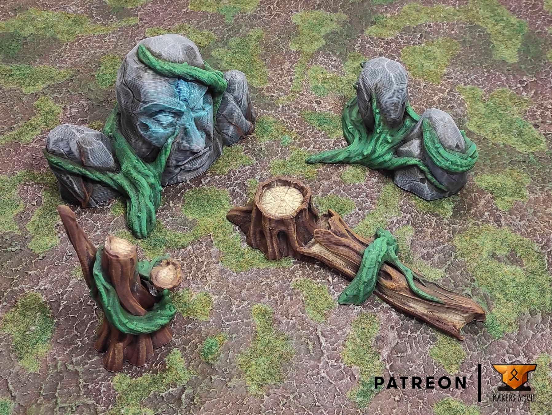 Magical Forest Full Set | Tabletop Gaming & Diorama Scenery Terrain | 28mm to 32mm Scale | 3D Printed | Makers Anvil | Free Shipping