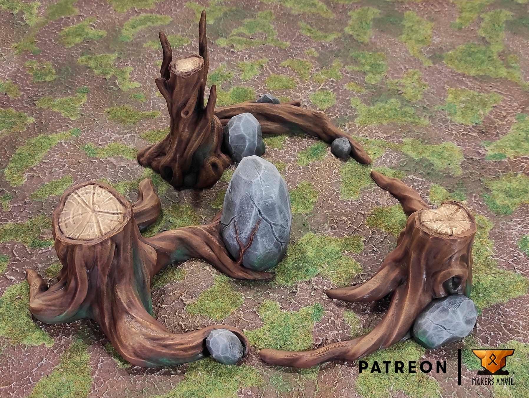 Magical Forest Full Set | Tabletop Gaming & Diorama Scenery Terrain | 28mm to 32mm Scale | 3D Printed | Makers Anvil | Free Shipping