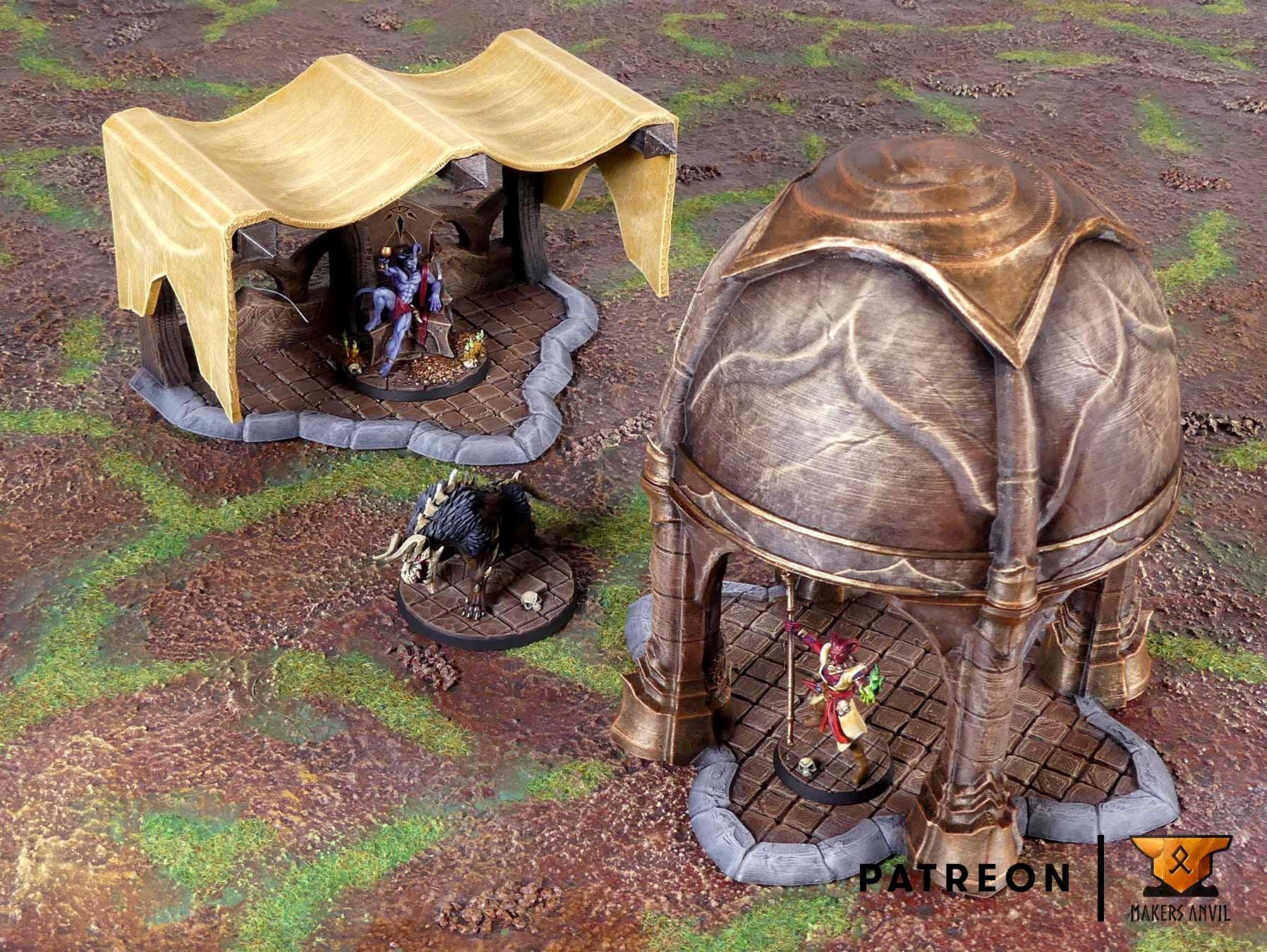 City of Intrigues Full Set | Tabletop Gaming & Diorama Scenery Terrain | 28mm to 32mm Scale | 3D Printed | Makers Anvil | Free Shipping