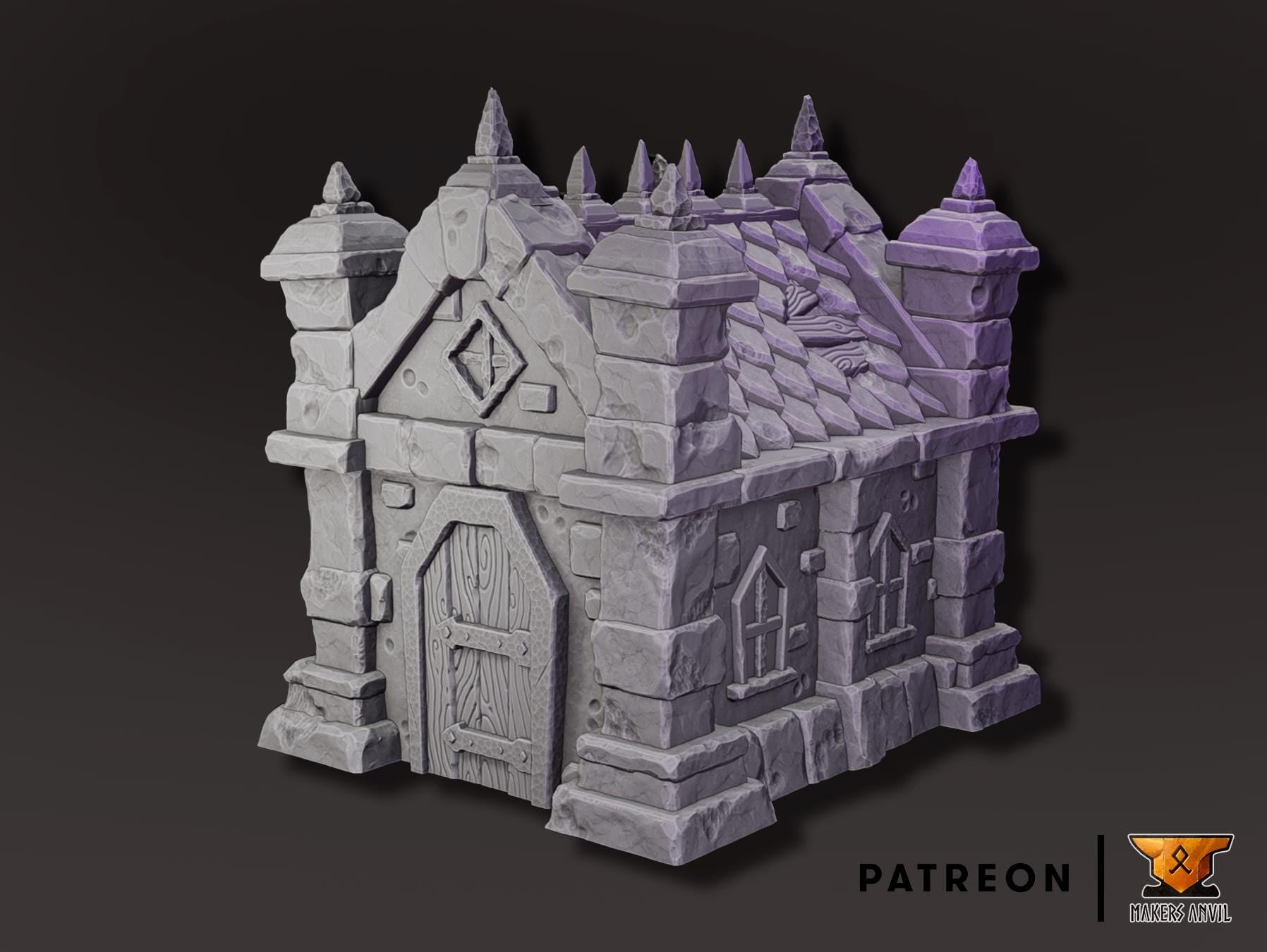 Crypt | Tabletop Gaming & Diorama Scenery Terrain | 28mm to 32mm Scale | 3D Printed | Makers Anvil | Free Shipping