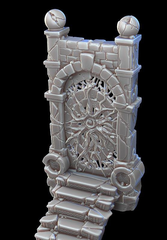 Calling Portals - Crumbling Stairs | Tabletop Gaming Terrain | 28mm to 32mm Scale | 3D Printed  | Free Shipping