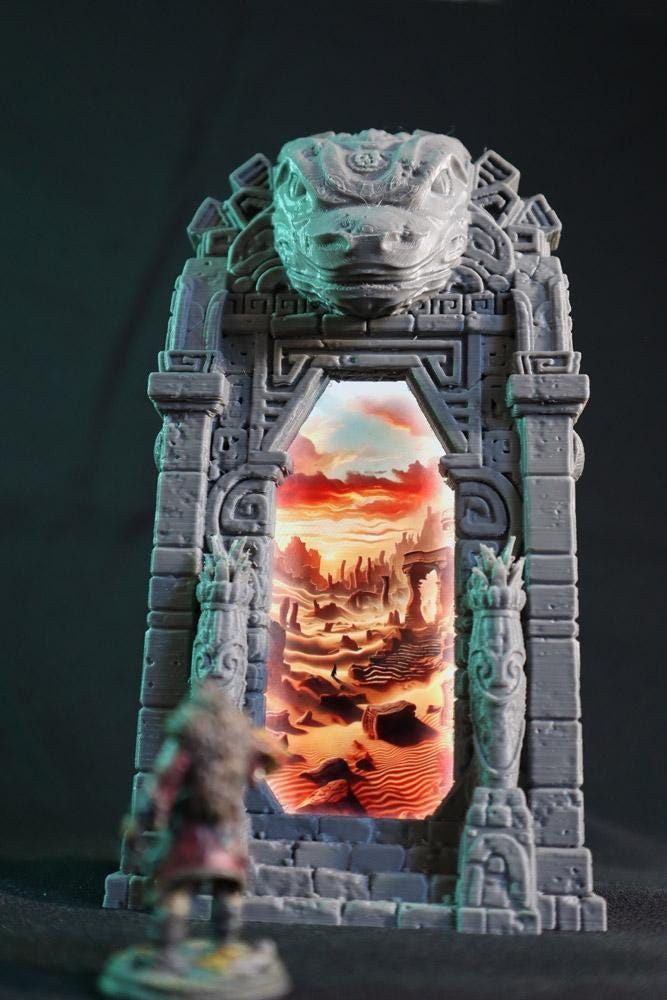 Calling Portals - Snake God | Tabletop Gaming Terrain | 28mm to 32mm Scale | 3D Printed  | Free Shipping