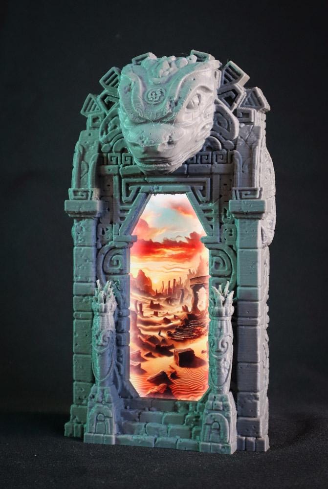 Calling Portals - Snake God | Tabletop Gaming Terrain | 28mm to 32mm Scale | 3D Printed  | Free Shipping