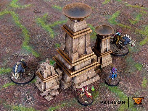 Ancient Ruins | Tabletop Gaming & Diorama Scenery Terrain | 28mm to 32mm Scale | 3D Printed | Makers Anvil | Free Shipping
