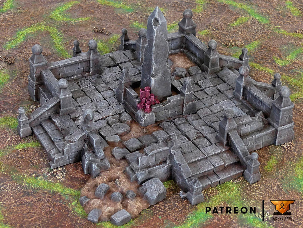 City Ruins Set | Tabletop Gaming & Diorama Scenery Terrain | 28mm to 32mm Scale | 3D Printed | Makers Anvil | Free Shipping