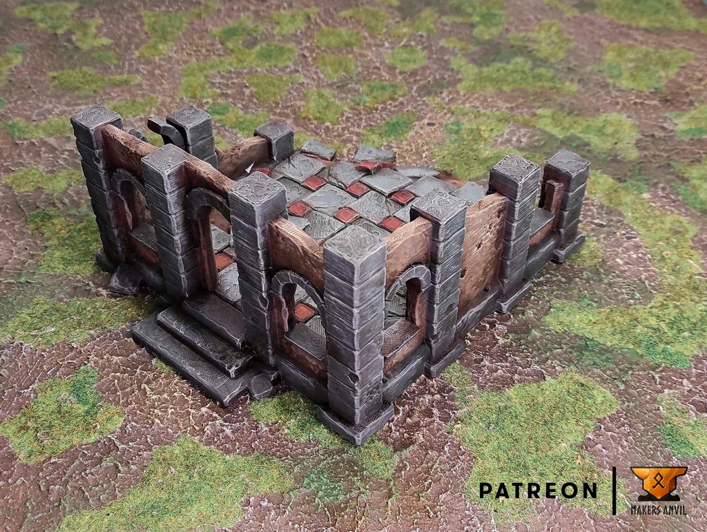 House Ruins | Tabletop Gaming & Diorama Scenery Terrain | 28mm to 32mm Scale | 3D Printed | Makers Anvil | Free Shipping