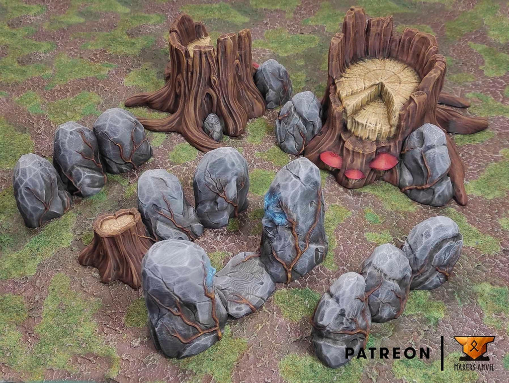 Magical Forest Full Set | Tabletop Gaming & Diorama Scenery Terrain | 28mm to 32mm Scale | 3D Printed | Makers Anvil | Free Shipping