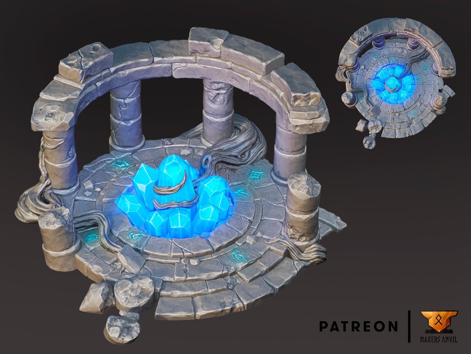 Magical Stone Circle | Tabletop Gaming & Diorama Scenery Terrain | 28mm to 32mm Scale | 3D Printed | Makers Anvil | Free Shipping