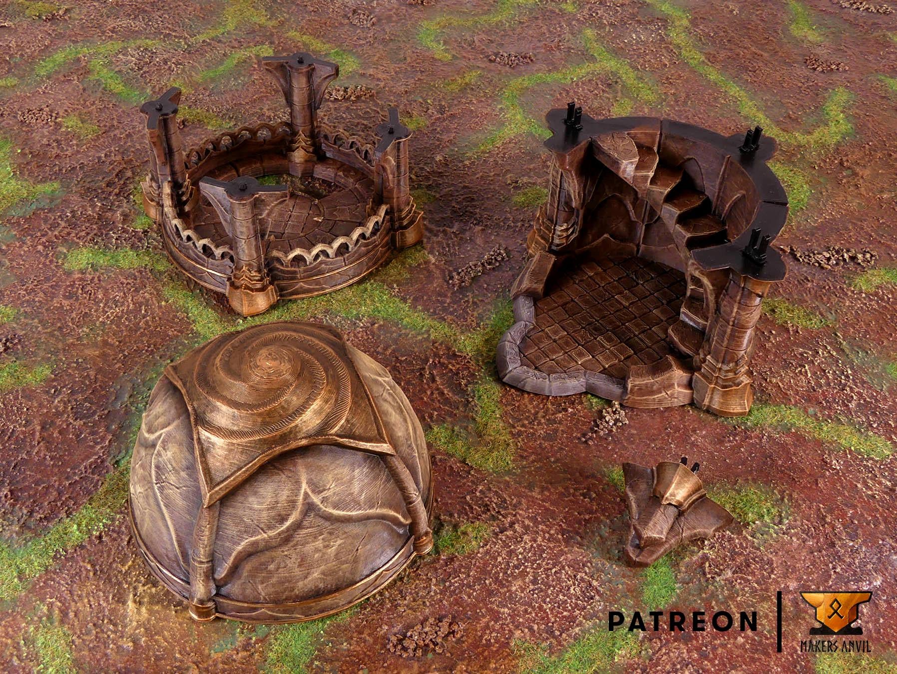 City of Intrigues Full Set | Tabletop Gaming & Diorama Scenery Terrain | 28mm to 32mm Scale | 3D Printed | Makers Anvil | Free Shipping