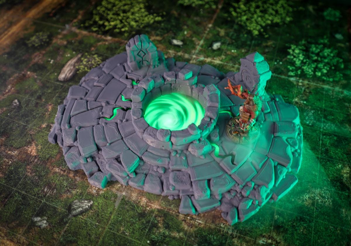 Calling Portals - Forgotten Font & Summoning Circle | Tabletop Gaming Terrain | 28mm to 32mm Scale | 3D Printed  | Free Shipping