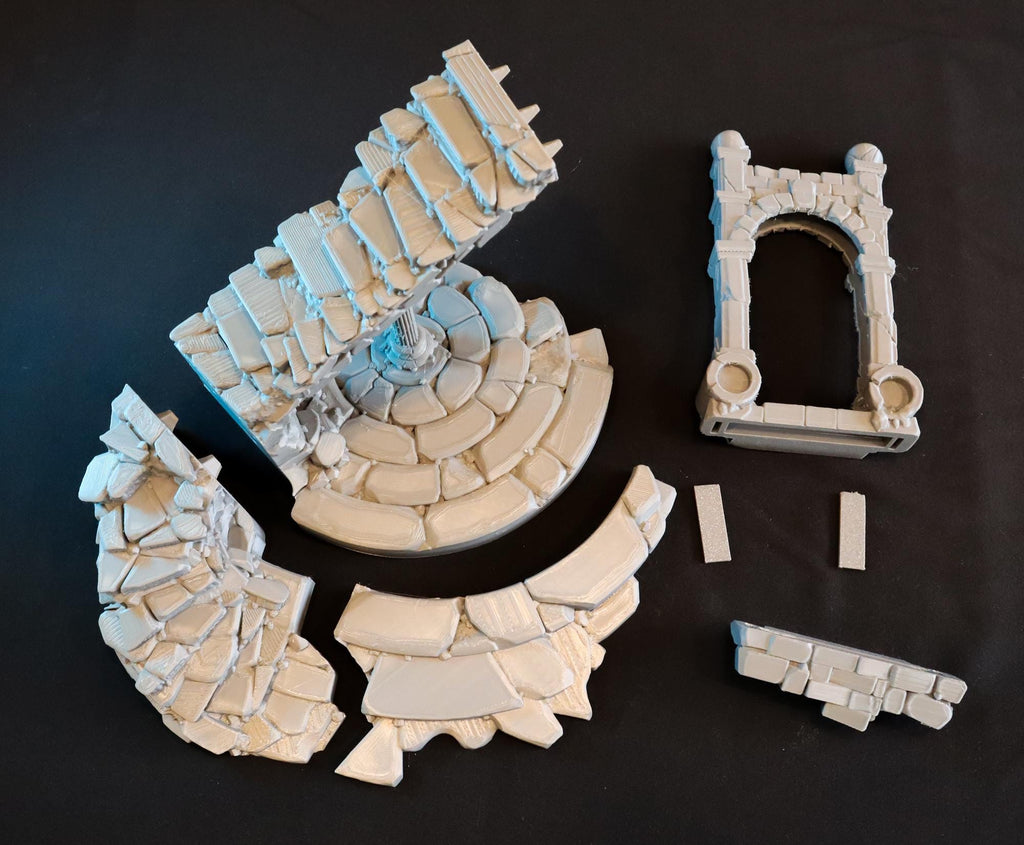 Calling Portals - Crumbling Stairs | Tabletop Gaming Terrain | 28mm to 32mm Scale | 3D Printed  | Free Shipping