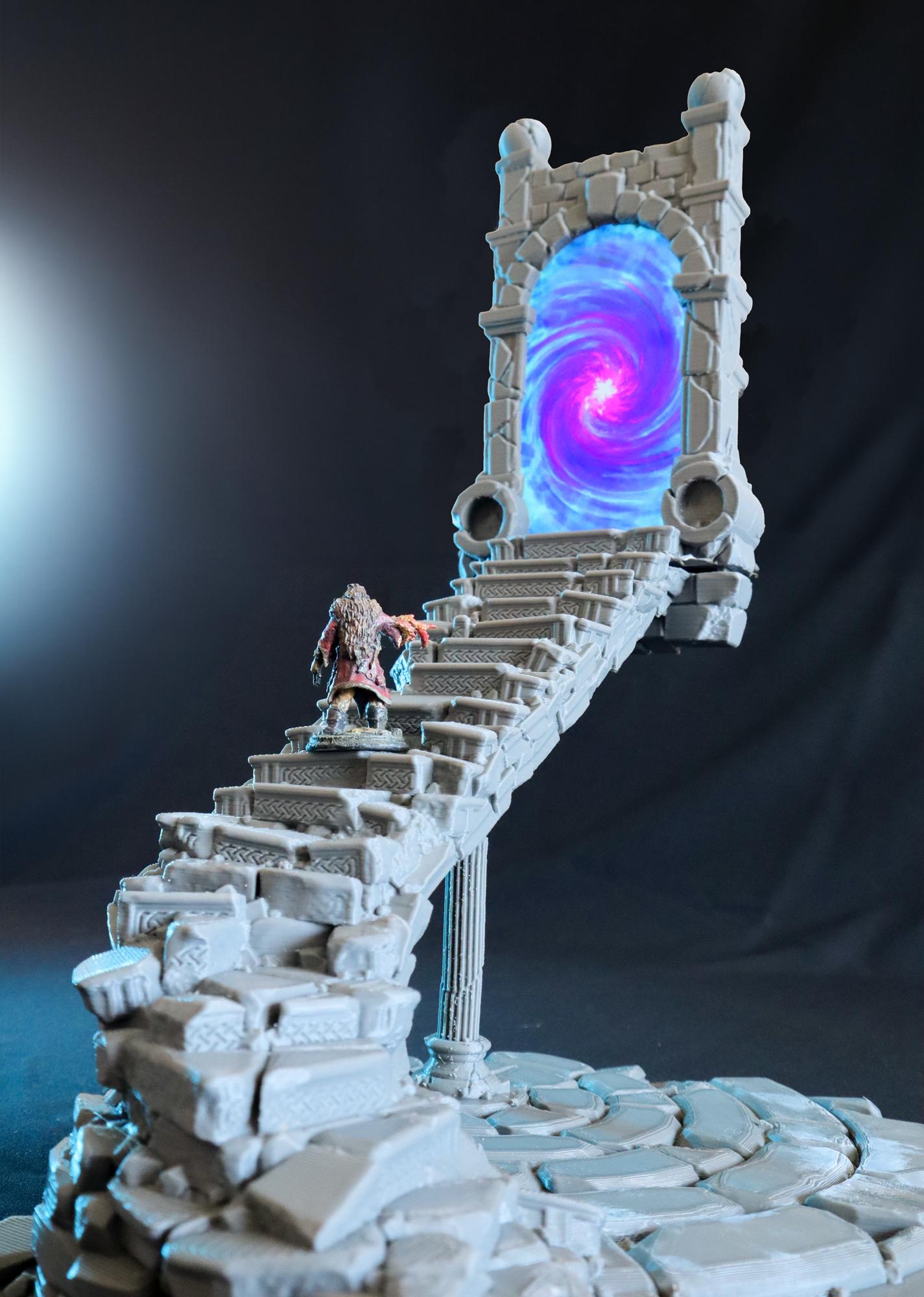 Calling Portals - Crumbling Stairs | Tabletop Gaming Terrain | 28mm to 32mm Scale | 3D Printed  | Free Shipping